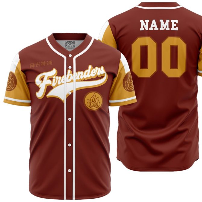Custom Firebenders Baseball Jersey - Personalized Team Sportswear With Name & Number