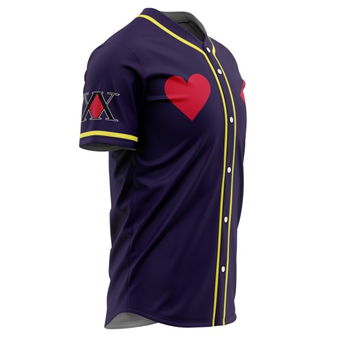 Customizable Purple Baseball Jersey – Stylish Design With Heart & Diamond Graphics - Image 4