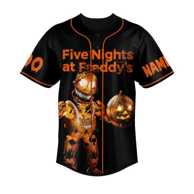 Custom Five Nights At Freddy'S Halloween Jersey – Personalized Name & Number, Spooky Design! - Image 2