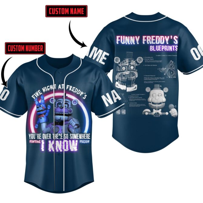 Customizable Five Nights At Freddy'S Baseball Jersey – Personalized Name & Number