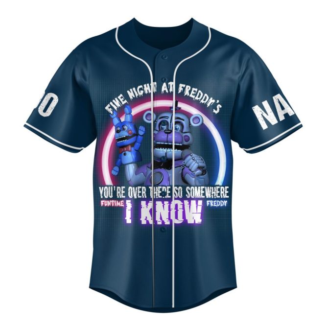 Customizable Five Nights At Freddy'S Baseball Jersey – Personalized Name & Number - Image 2