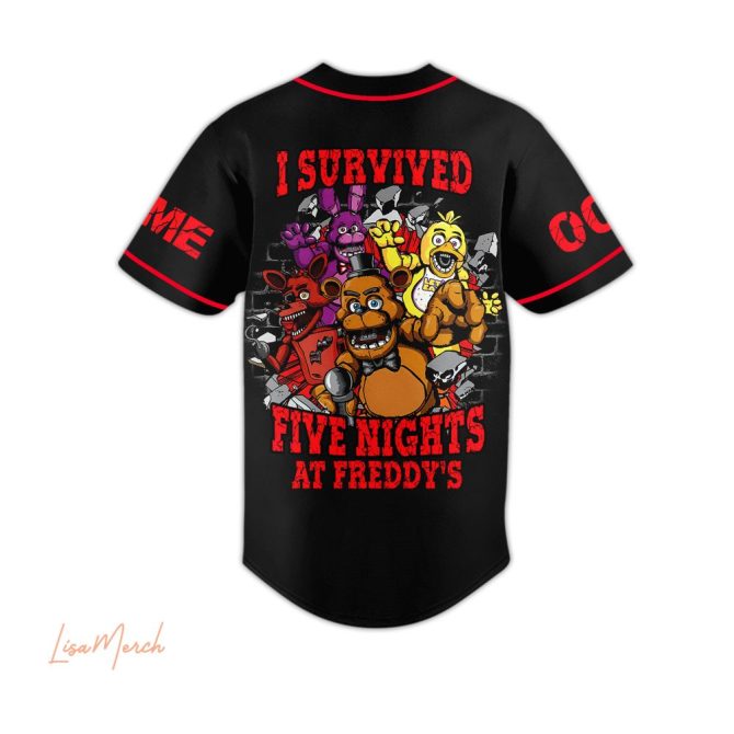 Custom Five Nights At Freddy'S Baseball Jersey - Personalize Name & Number! - Image 3