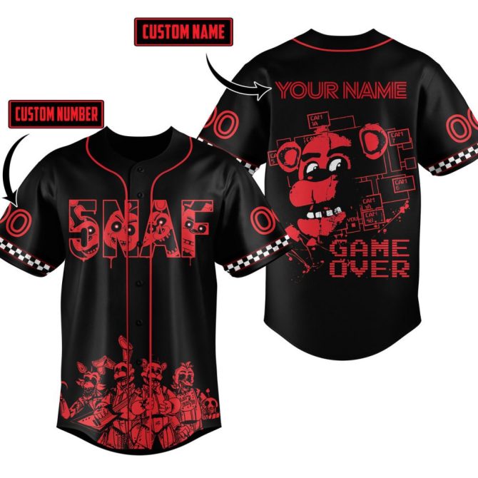 Customizable Horror Game Jersey - Personalize Name & Number - Unique Gamer Apparel