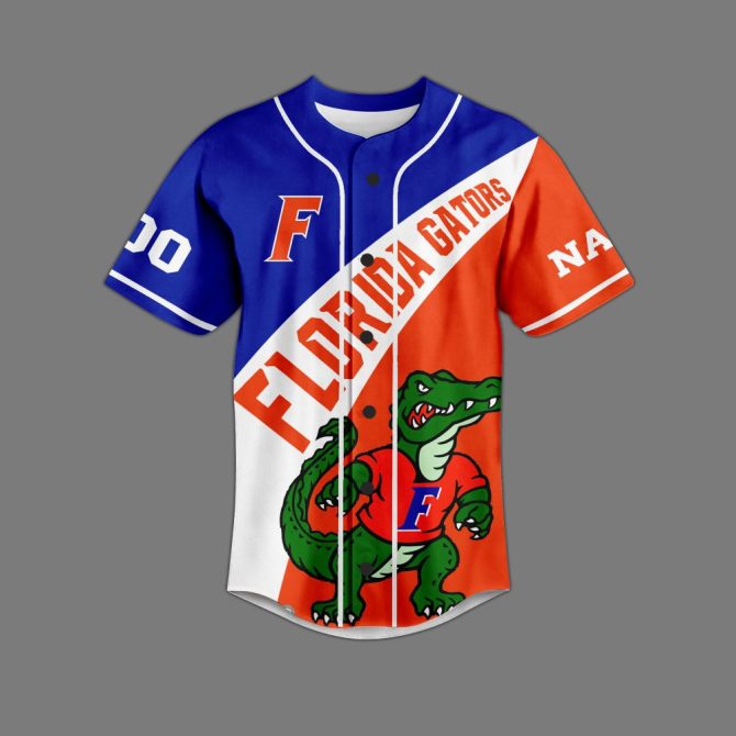 Customize Your Florida Gators Baseball Jersey - Vibrant Alligator Design, Perfect For Fans! - Image 2