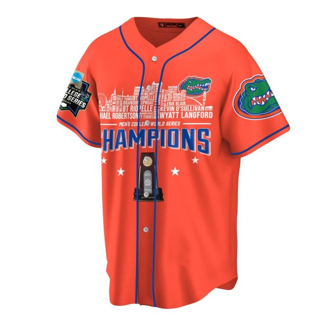 Florida Gators 2023 Baseball Jersey - Ncaa Champions Commemorative Gear - Image 5