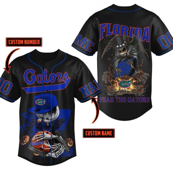 Customizable Fear The Gators Baseball Jersey – Add Your Name & Number!