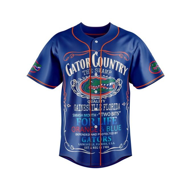 Florida Gators Baseball Jersey - Officially Licensed Swamp Design, Orange & Blue, Unisex Sports Fan Apparel - Image 2