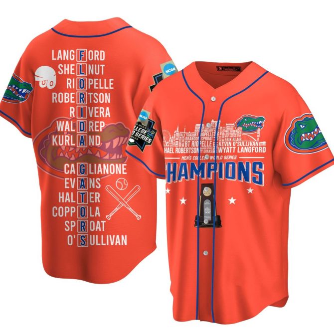 Florida Gators 2023 Baseball Jersey - Ncaa Champions Commemorative Gear