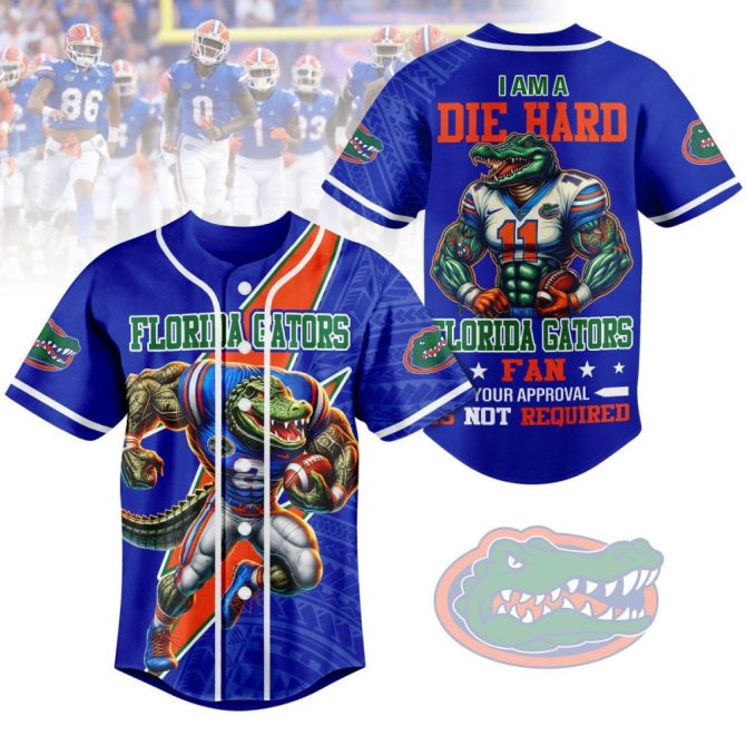 Florida Gators Die Hard Fan Jersey - Bold Alligator Design, Perfect Sports Apparel For Game Day!