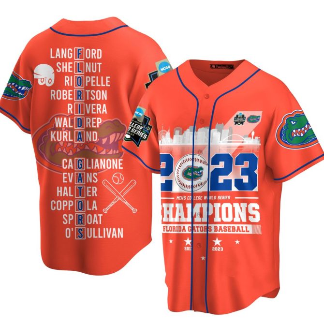 Florida Gators 2023 Champions Baseball Jersey – Celebrate Victory In Style! - Image 2