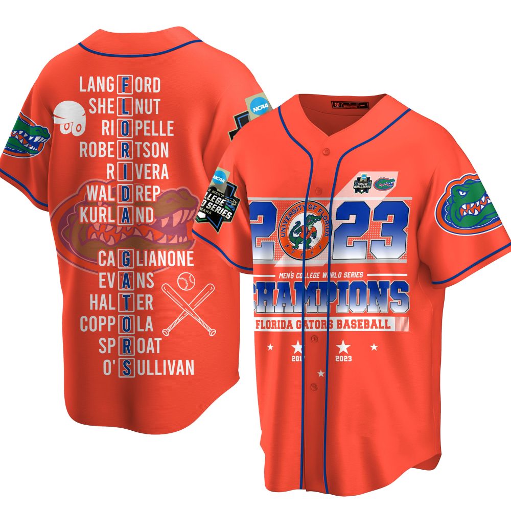 2023 Florida Gators Baseball Champions Jersey - Celebrate Victory In Style! - Image 3