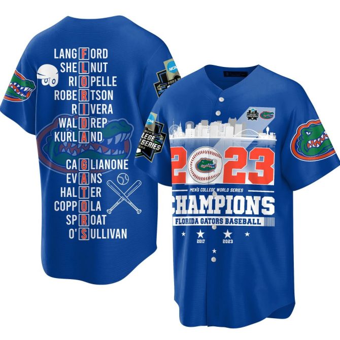 Florida Gators 2023 Champions Baseball Jersey – Celebrate Victory In Style!