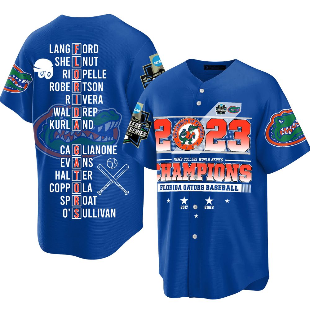 2023 Florida Gators Baseball Champions Jersey - Celebrate Victory In Style! - Image 2