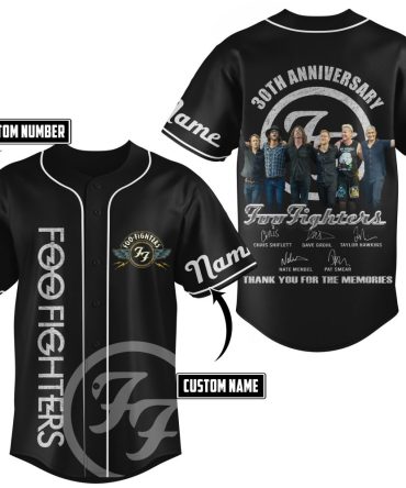 Custom Foo Fighters 30Th Anniversary Jersey – Personalized Name & Number
