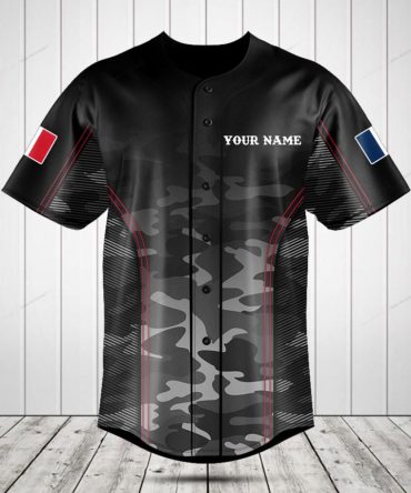 Custom Black Camo Baseball Jersey - Add Your Name For Personalized Style