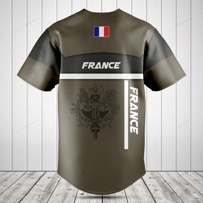 Customizable France Baseball Jersey - Personalized Name & Flag Design - Premium Quality - Image 2