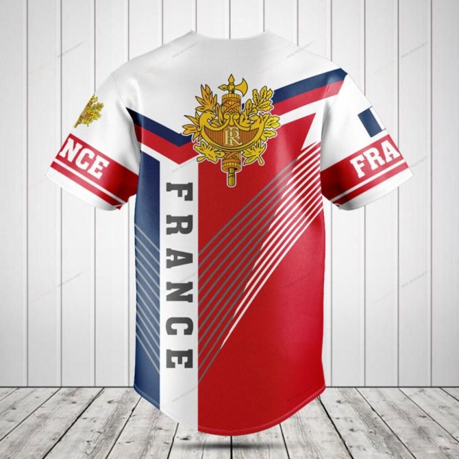Customizable France Baseball Jersey – Personalized Sportswear For Fans - Image 2