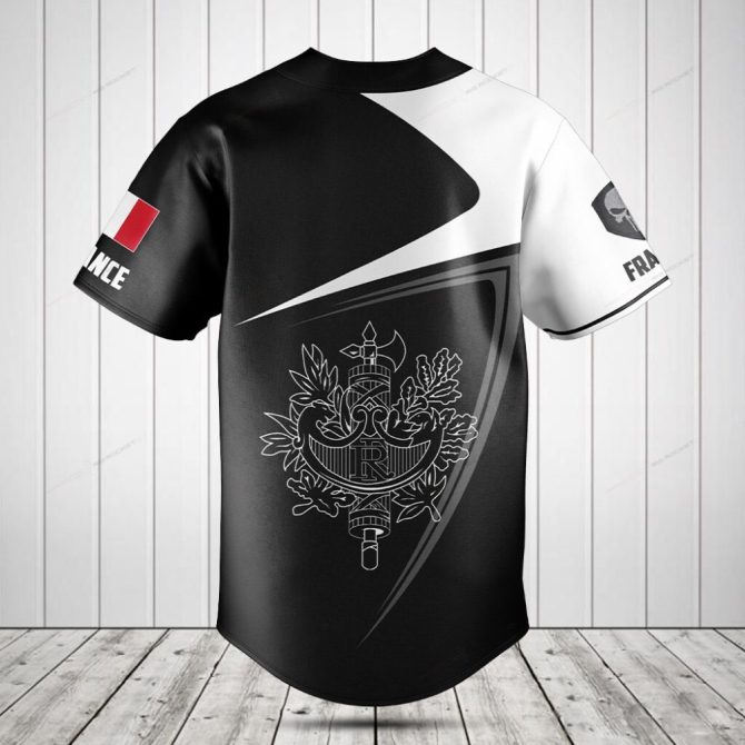 Custom Black & White Baseball Jersey – Personalized Name, Stylish Graphic Design - Image 2