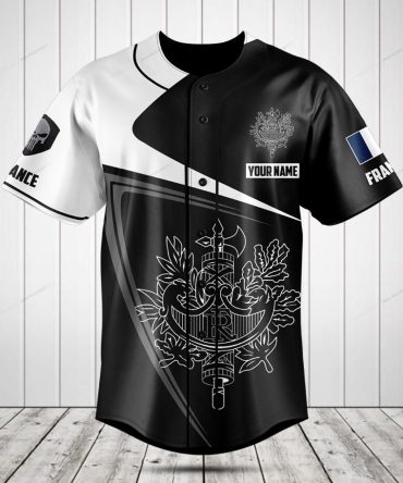 Custom Black & White Baseball Jersey – Personalized Name, Stylish Graphic Design