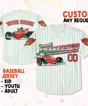 Custom Name Baseball Jersey - Kids, Youth, Adult Sizes - Personalized Sports Shirt Gift
