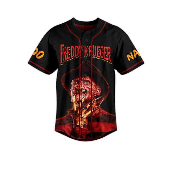 Custom Freddy Krueger Jersey - Personalized Name & Number - Horror Fan Essential - Image 2
