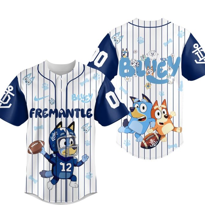 Custom Bluey Fremantle Jersey - Personalize With Your Number - Kids & Adults Sizes - Image 2