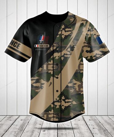 Custom Camouflage Baseball Jersey – Stylish Military Print Sportswear For Men