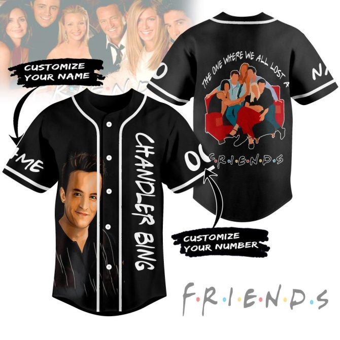 Customizable 'Friends' Baseball Jersey - Add Your Name & Number - Perfect For Fans!