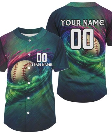 Custom Baseball Jersey - Personalized Name & Number - Vibrant Design For Teams & Fans