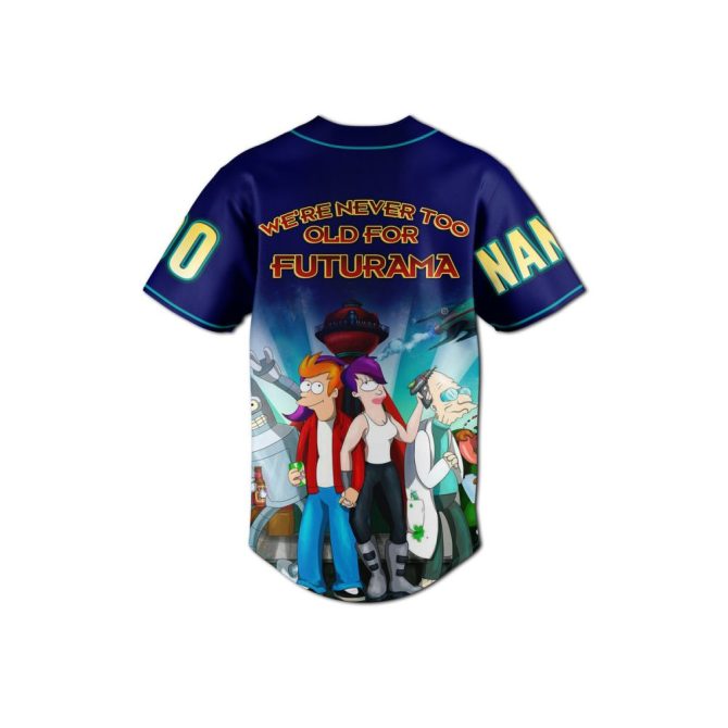 Custom Futurama Baseball Jersey – Personalized Name & Number , Vibrant Fan Apparel - Image 3