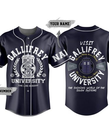 Custom Gallifrey University Jersey - Personalize Name & Number - Sci-Fi Inspired Baseball Shirt