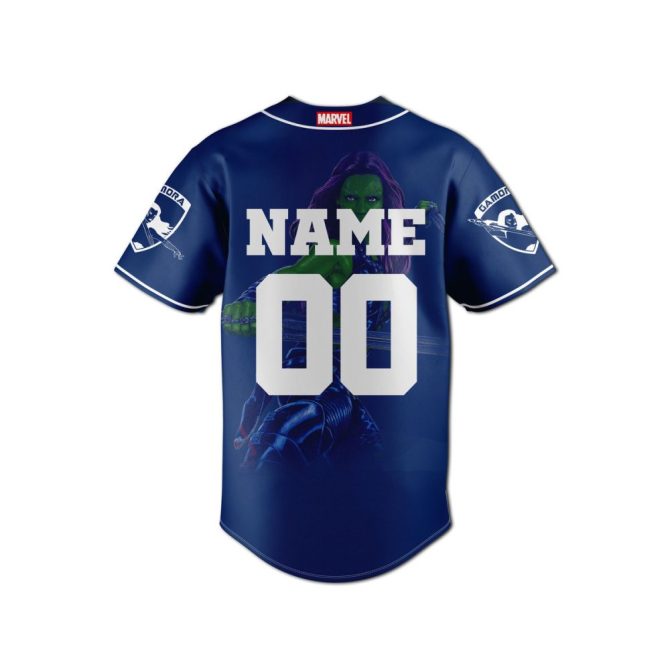 Custom Marvel Gamora Baseball Jersey - Add Name & Number - Unique Fan Gear! - Image 2