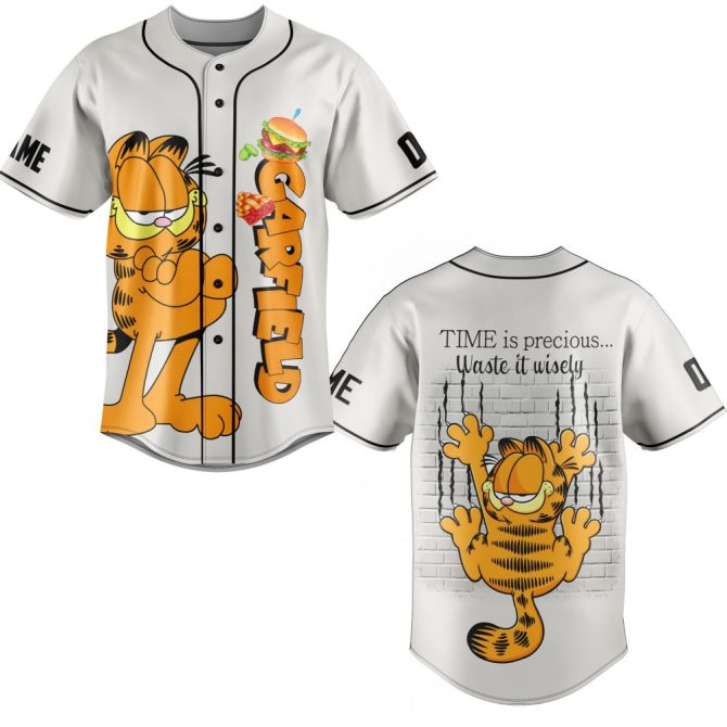 Garfield Baseball Jersey – Fun Cartoon Design, Perfect For Fans!