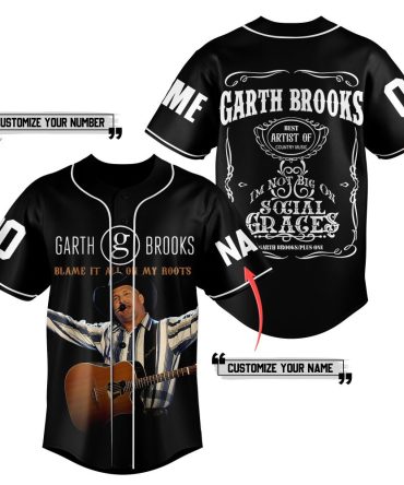 Custom Garth Brooks Baseball Jersey – Personalize Your Name & Number – Unique Music Fan Gift