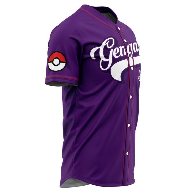 Limited Edition Gengar Baseball Jersey – Stylish Purple Pokémon Fan Gear - Image 2