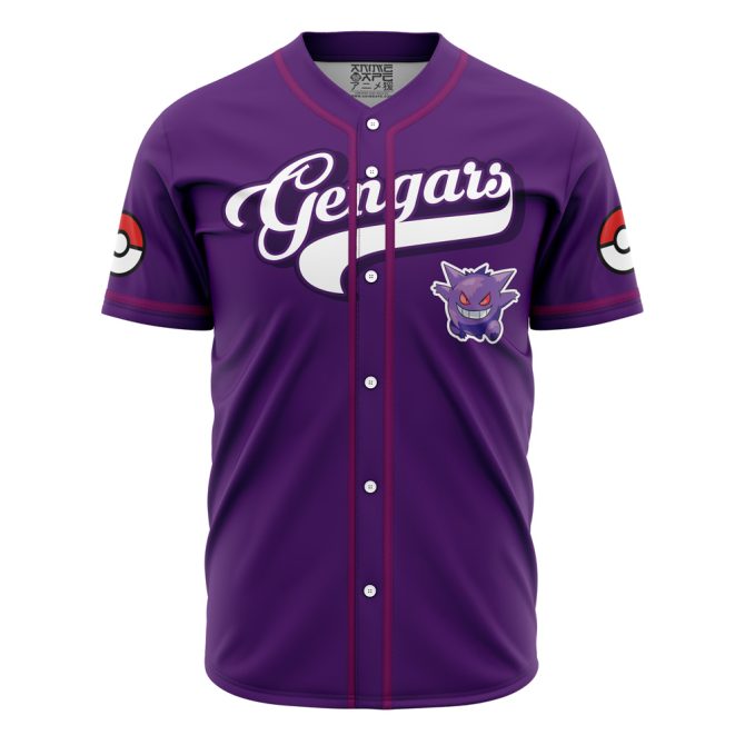 Limited Edition Gengar Baseball Jersey – Stylish Purple Pokémon Fan Gear