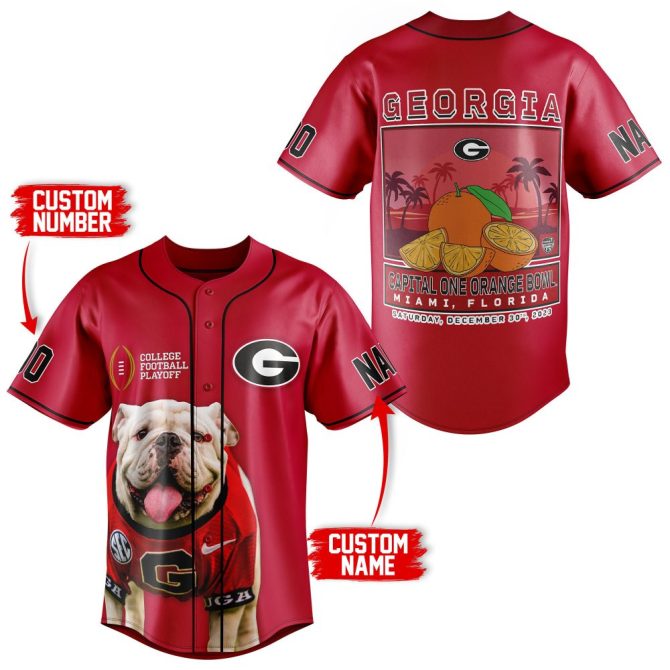 Custom Georgia Bulldogs Jersey - Personalized Name & Number - College Football Playoff Apparel