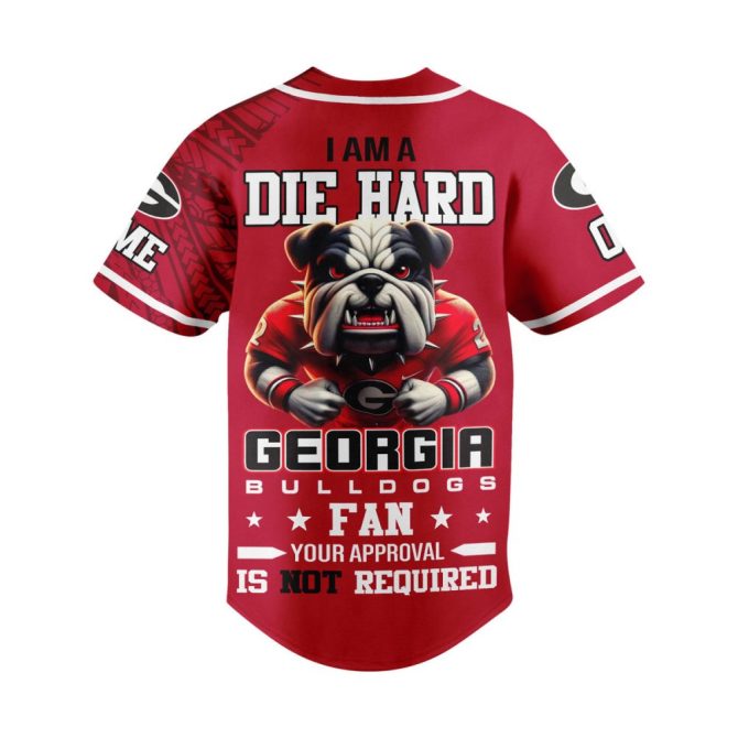 Georgia Bulldogs Fan Jersey – Bold Red Graphic Sports Shirt For Game Day - Image 2