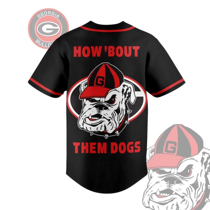 Georgia Bulldogs Baseball Jersey - Bold Design, Perfect For Fans! Show Your Team Spirit! - Image 3