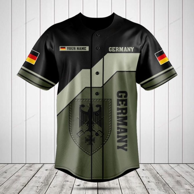 Custom Germany Baseball Jersey - Personalized Name & Flag Design - Stylish Sportswear