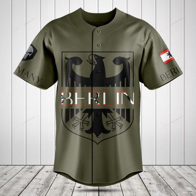 Berlin Eagle Baseball Jersey - Stylish Vintage Design, Premium Quality, Unisex Sportswear, Perfect Gift!