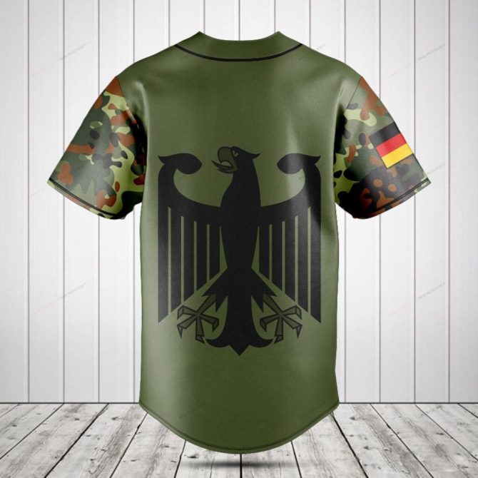 Custom German Eagle Camo Baseball Jersey - Personalize Your Style! - Image 2