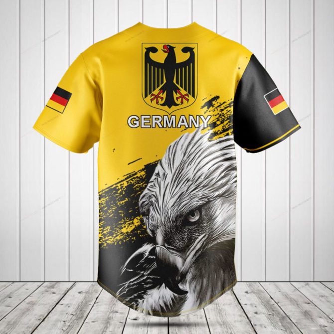 Custom Germany Eagle Baseball Jersey - Personalized Name & Flag Design - Image 2