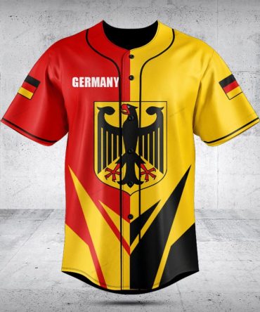 Germany Flag Baseball Jersey - Bold Eagle Design, Unisex Sportswear Top