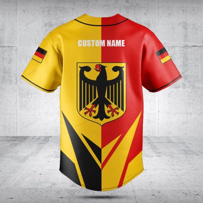 Germany Flag Baseball Jersey - Bold Eagle Design, Unisex Sportswear Top - Image 2