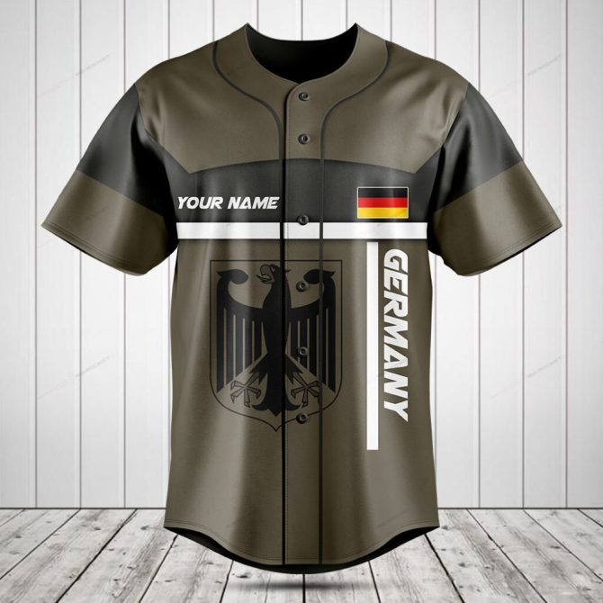 Custom Germany Baseball Jersey - Personalized Name & Flag Design - Stylish & Comfortable Fan Apparel