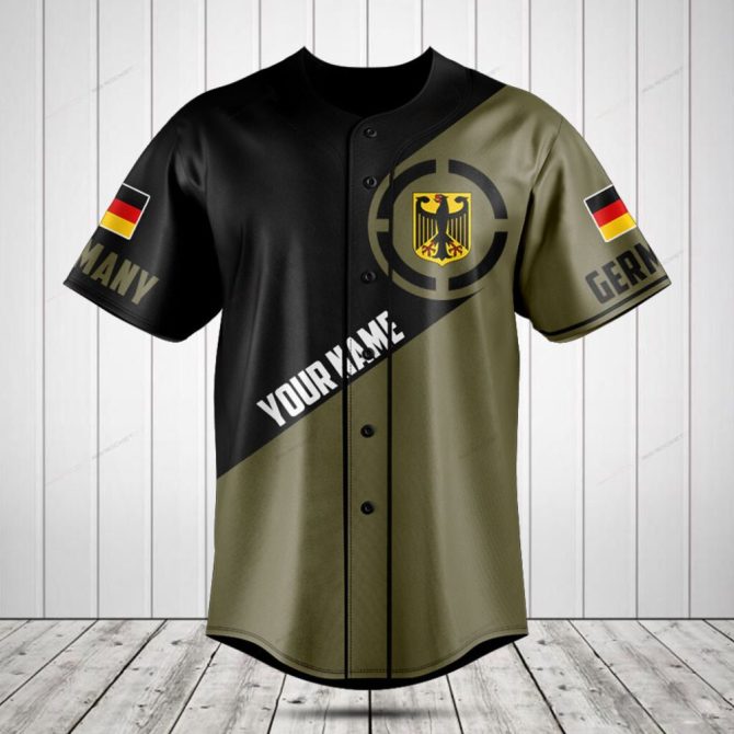 Custom German Baseball Jersey – Personalized Name & Flag Design, Unisex Sportswear