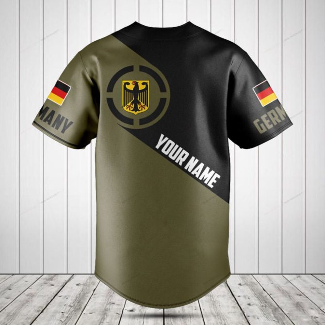 Custom German Baseball Jersey – Personalized Name & Flag Design, Unisex Sportswear - Image 2