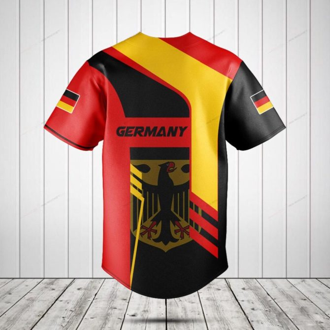 Custom Germany Flag Baseball Jersey – Personalized Sports Shirt For Fans - Image 2