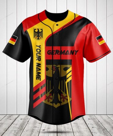 Custom Germany Flag Baseball Jersey – Personalized Sports Shirt For Fans